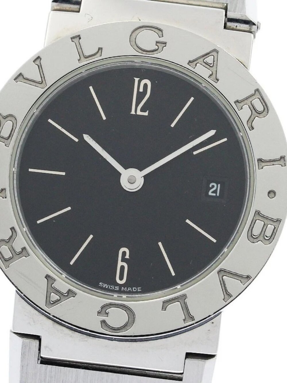 BVLGARI BVLGARIBVLGARI BB26SS Date Black Dial Quartz Ladies Watch